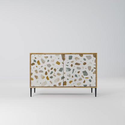 PIECES OF TOMORROW Credenza a 2 ante in effetto rovere
