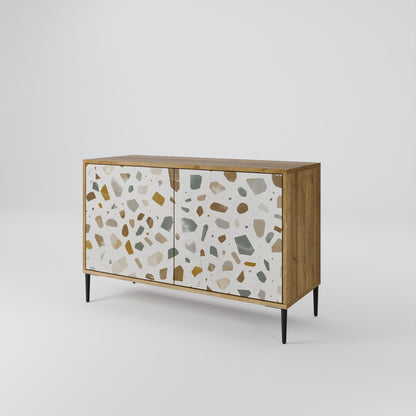 PIECES OF TOMORROW Credenza a 2 ante in effetto rovere