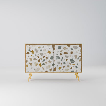 PIECES OF TOMORROW Credenza a 2 ante in effetto rovere