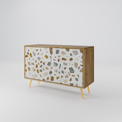 PIECES OF TOMORROW Credenza a 2 ante in effetto rovere