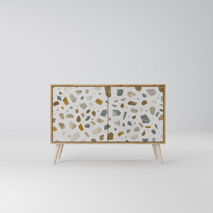 PIECES OF TOMORROW Credenza a 2 ante in effetto rovere