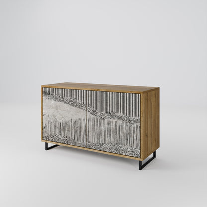 GRAIN LINES 2-Door Sideboard in Oak Effect