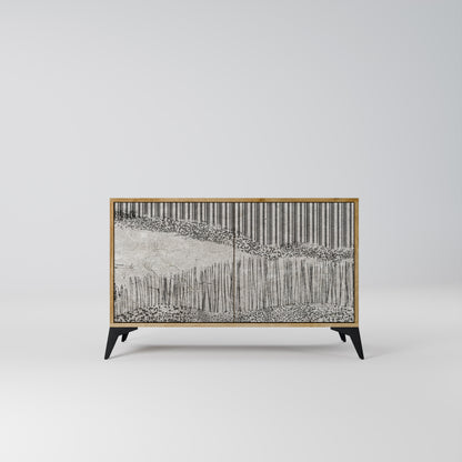 GRAIN LINES 2-Door Sideboard in Oak Effect