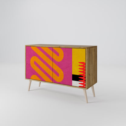 VIVID ART 2-Door Sideboard in Oak Effect