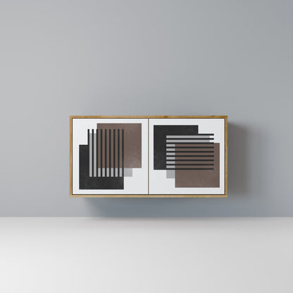 Credenza a 2 ante SHADOW SYNCHRONY in effetto rovere