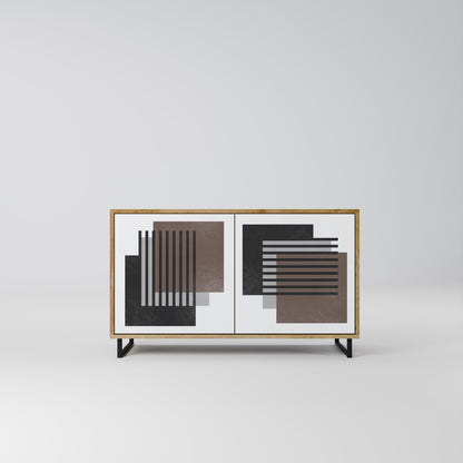 Credenza a 2 ante SHADOW SYNCHRONY in effetto rovere