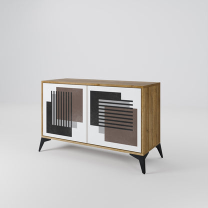Credenza a 2 ante SHADOW SYNCHRONY in effetto rovere