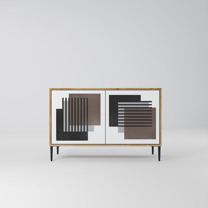 Credenza a 2 ante SHADOW SYNCHRONY in effetto rovere