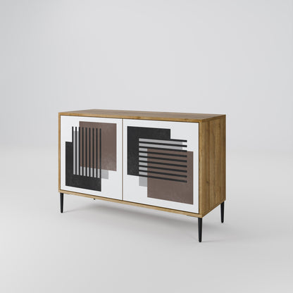 Credenza a 2 ante SHADOW SYNCHRONY in effetto rovere