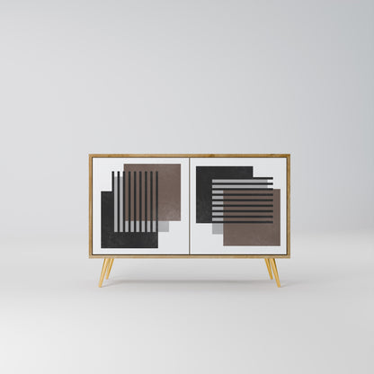 Credenza a 2 ante SHADOW SYNCHRONY in effetto rovere