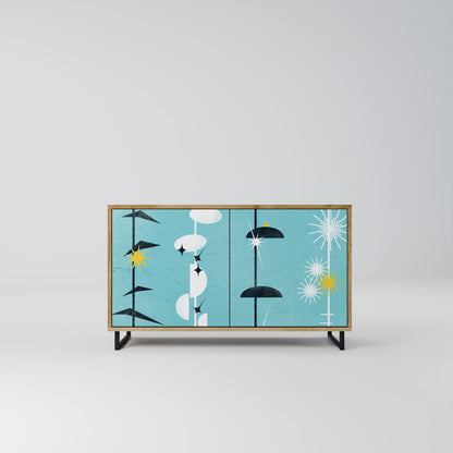 Credenza a 2 ante effetto rovere PATHS TO HAPPINESS