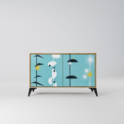 Credenza a 2 ante effetto rovere PATHS TO HAPPINESS