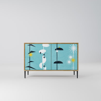 Credenza a 2 ante effetto rovere PATHS TO HAPPINESS