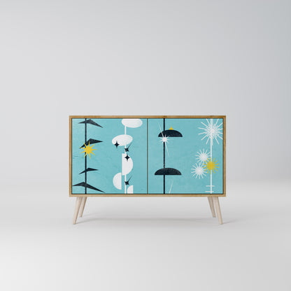 Credenza a 2 ante effetto rovere PATHS TO HAPPINESS