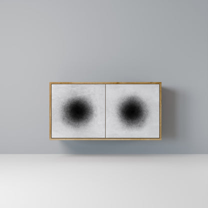 Credenza BLACK HOLE a 2 ante effetto rovere
