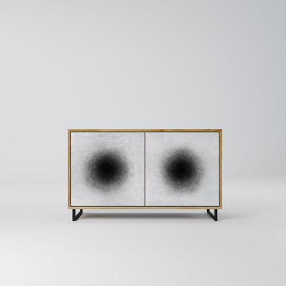 Credenza BLACK HOLE a 2 ante effetto rovere