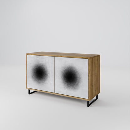 Credenza BLACK HOLE a 2 ante effetto rovere