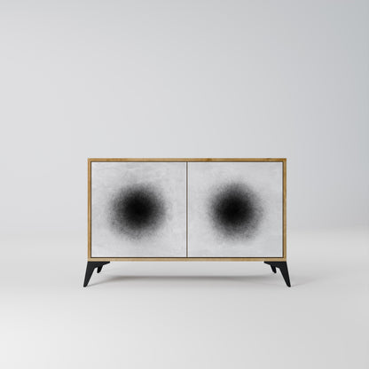 Credenza BLACK HOLE a 2 ante effetto rovere