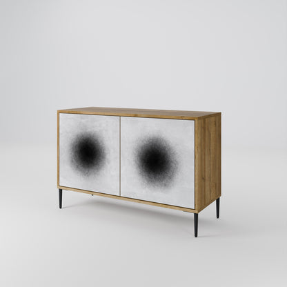 Credenza BLACK HOLE a 2 ante effetto rovere