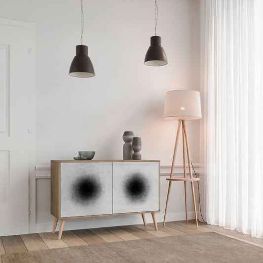 Credenza BLACK HOLE a 2 ante effetto rovere