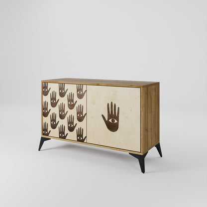 VEDI ALTRO Credenza a 2 ante effetto rovere