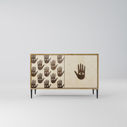 VEDI ALTRO Credenza a 2 ante effetto rovere