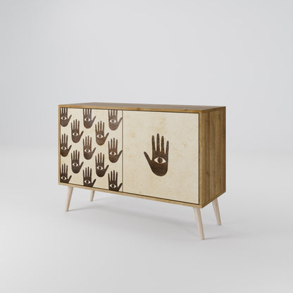 VEDI ALTRO Credenza a 2 ante effetto rovere