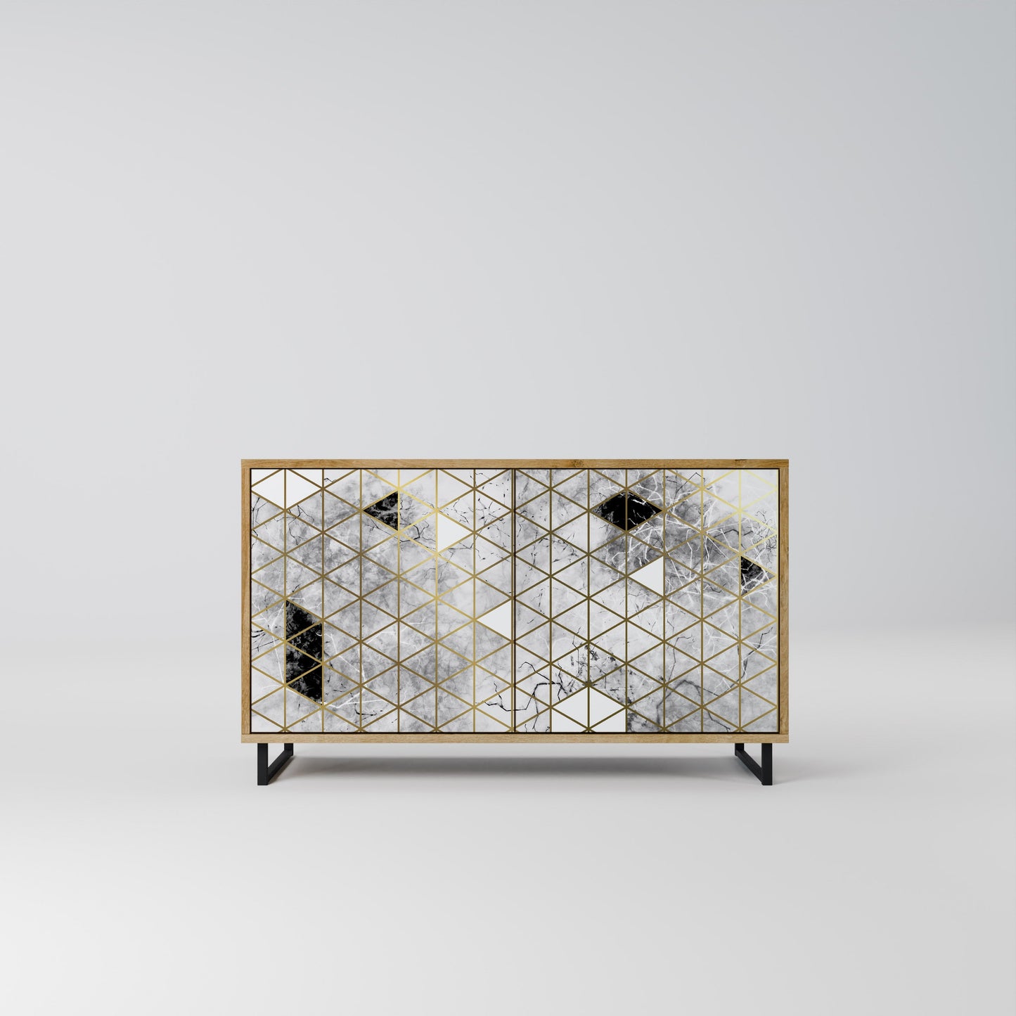 Credenza ASHEN ARIA a 2 ante in effetto rovere