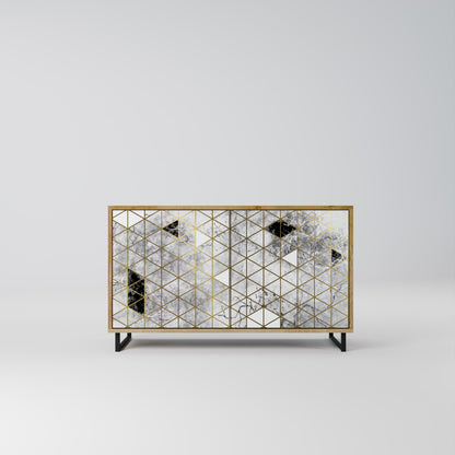 Credenza ASHEN ARIA a 2 ante in effetto rovere