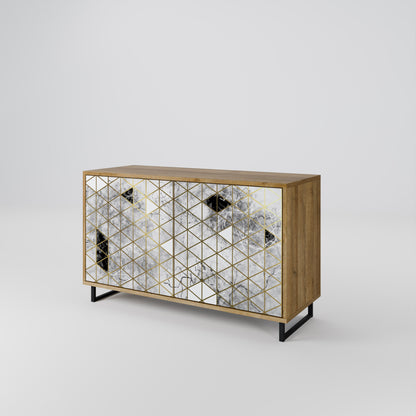 Credenza ASHEN ARIA a 2 ante in effetto rovere