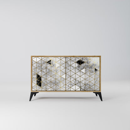 Credenza ASHEN ARIA a 2 ante in effetto rovere