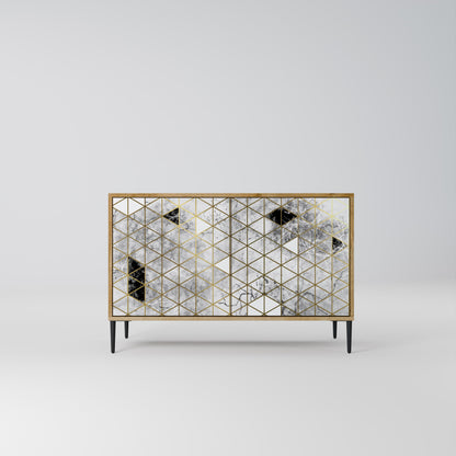 Credenza ASHEN ARIA a 2 ante in effetto rovere
