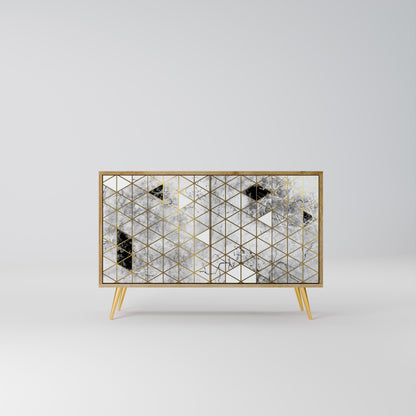 Credenza ASHEN ARIA a 2 ante in effetto rovere