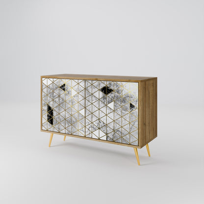 Credenza ASHEN ARIA a 2 ante in effetto rovere