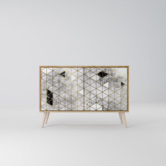 Credenza ASHEN ARIA a 2 ante in effetto rovere