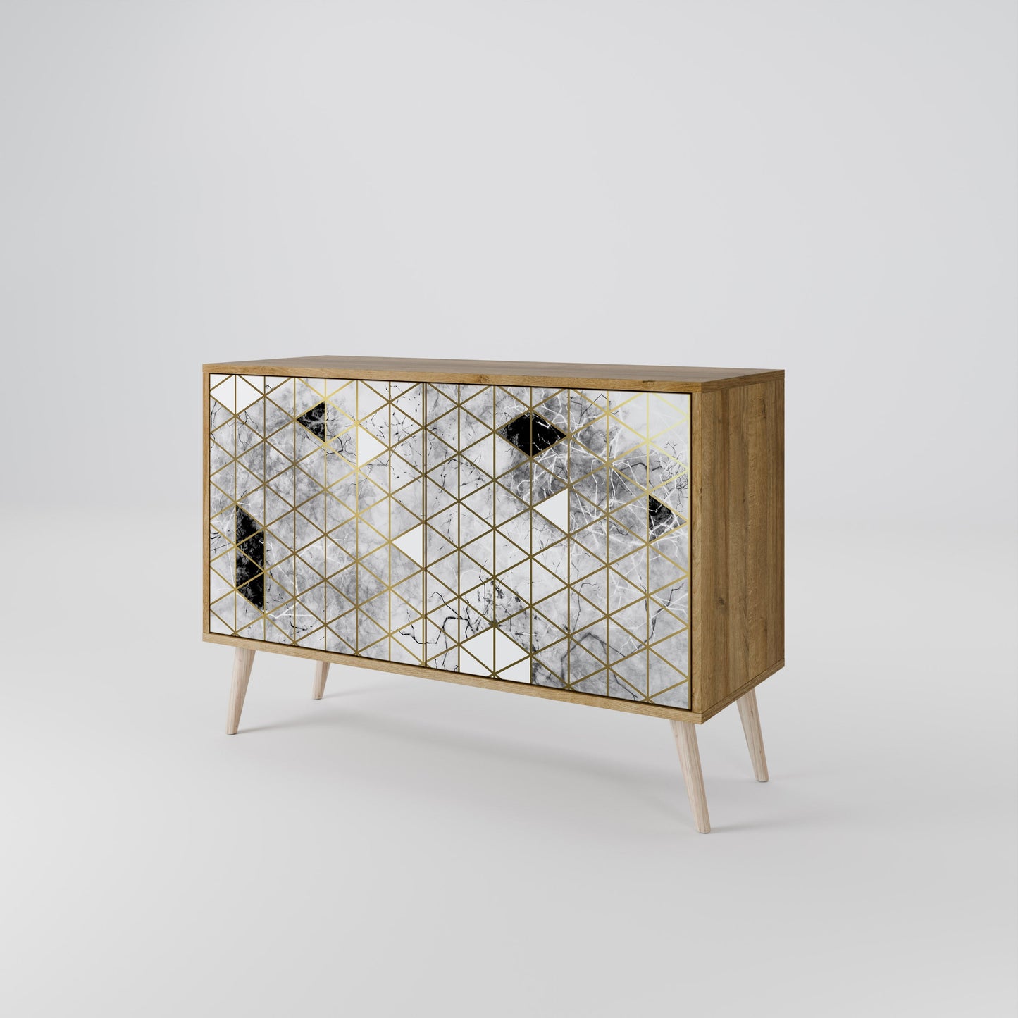 Credenza ASHEN ARIA a 2 ante in effetto rovere