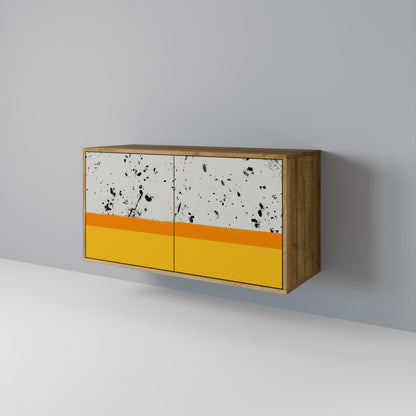 Credenza a 2 ante DYED BY ORANGE in effetto rovere