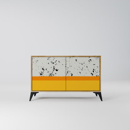 Credenza a 2 ante DYED BY ORANGE in effetto rovere