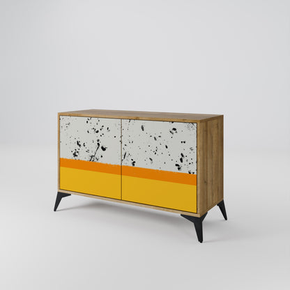 Credenza a 2 ante DYED BY ORANGE in effetto rovere