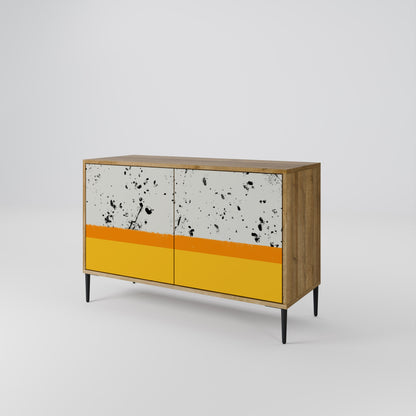Credenza a 2 ante DYED BY ORANGE in effetto rovere