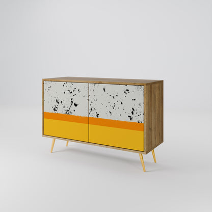 Credenza a 2 ante DYED BY ORANGE in effetto rovere