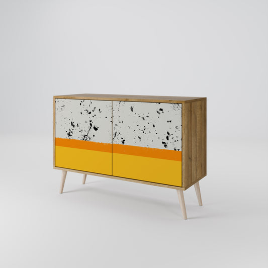 Credenza a 2 ante DYED BY ORANGE in effetto rovere