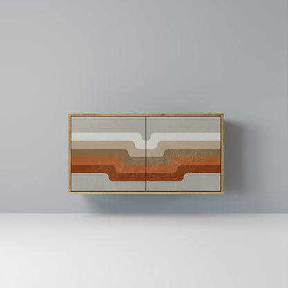 Credenza a 2 ante PECULIAR TRAIL in effetto rovere