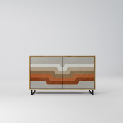 Credenza a 2 ante PECULIAR TRAIL in effetto rovere