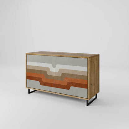 Credenza a 2 ante PECULIAR TRAIL in effetto rovere