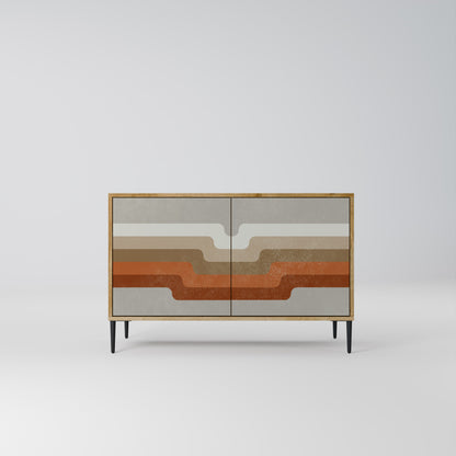 Credenza a 2 ante PECULIAR TRAIL in effetto rovere