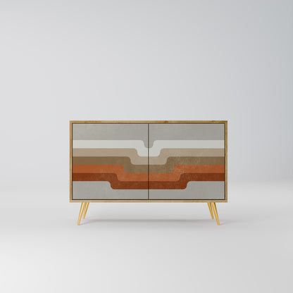 Credenza a 2 ante PECULIAR TRAIL in effetto rovere