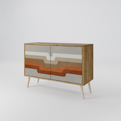 Credenza a 2 ante PECULIAR TRAIL in effetto rovere