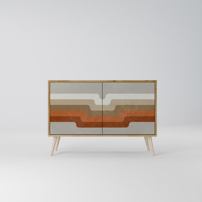 Credenza a 2 ante PECULIAR TRAIL in effetto rovere