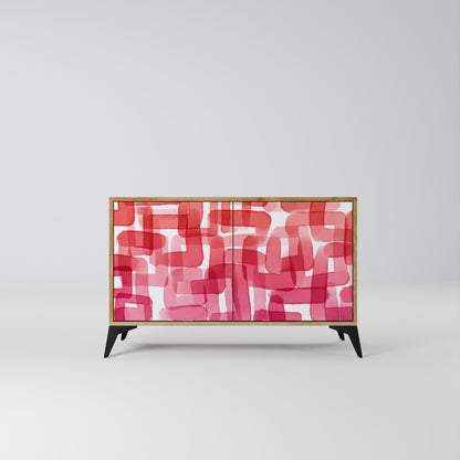 KALEIDOSCOPIC CUBISM 2-Door Sideboard in Oak Effect
